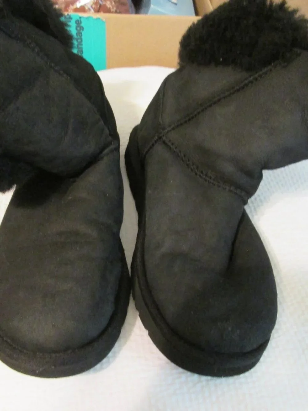 Ugg Women's Black Fur Lined with some 